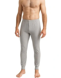 Cotton Long John Thermal Pant in Grey