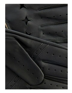 The Suited Racer Touchscreen Leather Driving Gloves in Black