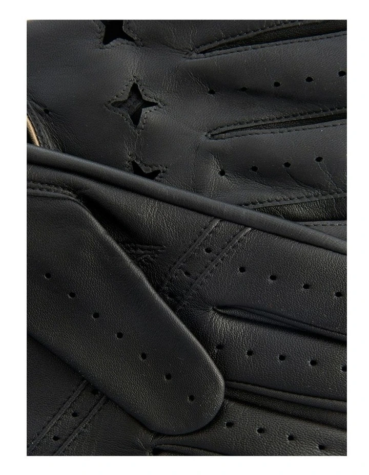 The Suited Racer Touchscreen Leather Driving Gloves in Black image 1