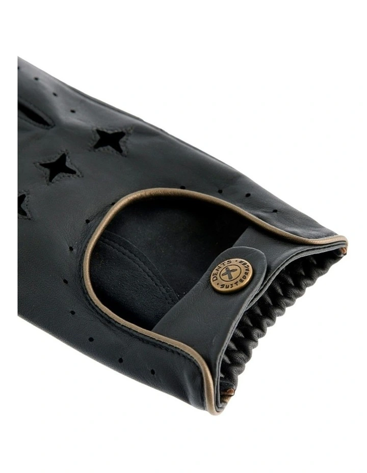 The Suited Racer Touchscreen Leather Driving Gloves in Black image 2