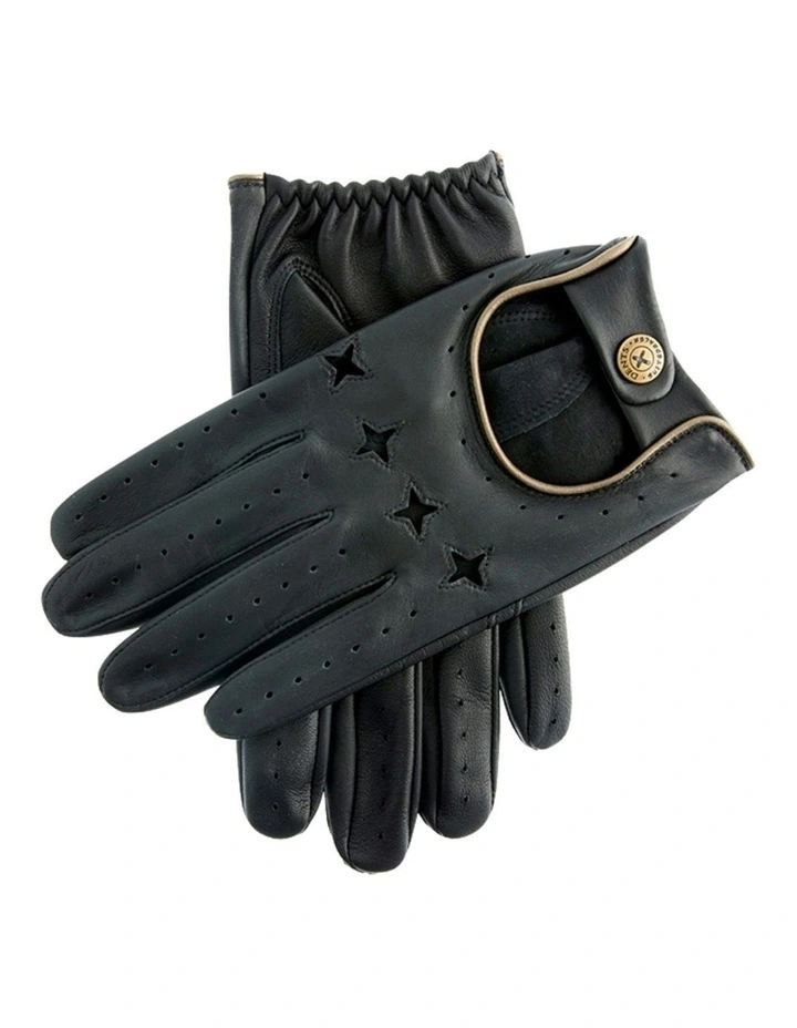 The Suited Racer Touchscreen Leather Driving Gloves in Black image 5