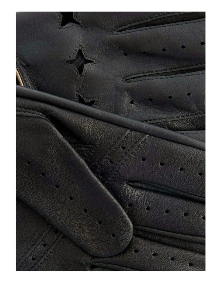 The Suited Racer Touch Screen Genuine Leather Driving Gloves in Yellow image 3