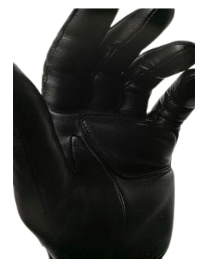 Cashmere Lined Leather Driving Gloves in Black image 5