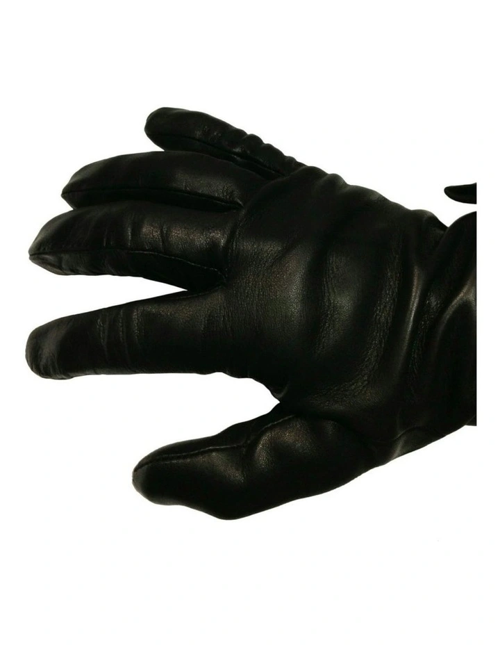 Unlined Leather Driving Gloves in Black image 4
