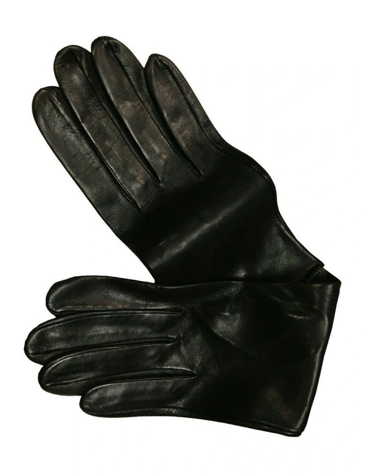 Unlined Leather Driving Gloves in Black image 5