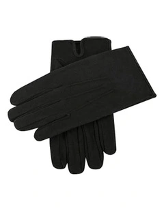 Cotton Dress Gloves with Palm Vent in Black