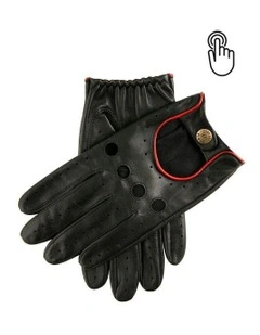 Silverstone Touchscreen Driving Gloves in Black/Berry