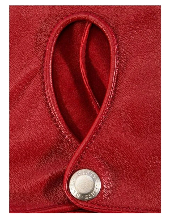 Thruxton Single Point Long Leather Gloves in Berry image 6