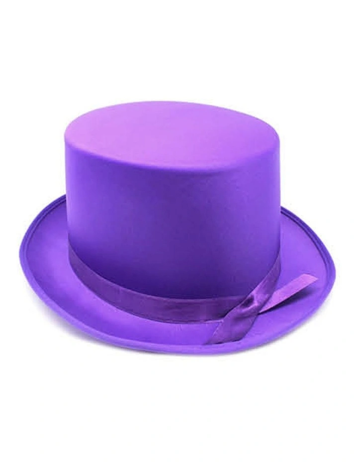 2x Satin Top Hat in Purple image 1
