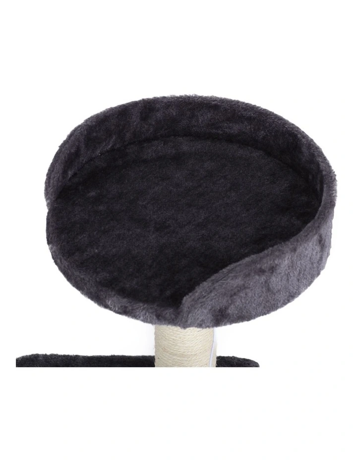 Cat Tree With Round House in Charcoal/Cream image 3