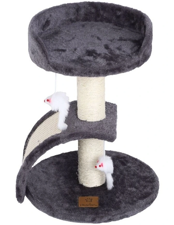 Lite Cat Tree With Scratching Post in Charcoal image 1
