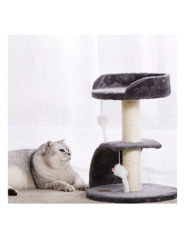 Lite Cat Tree With Scratching Post in Charcoal image 2