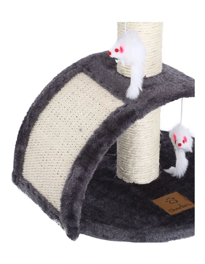 Lite Cat Tree With Scratching Post in Charcoal image 4