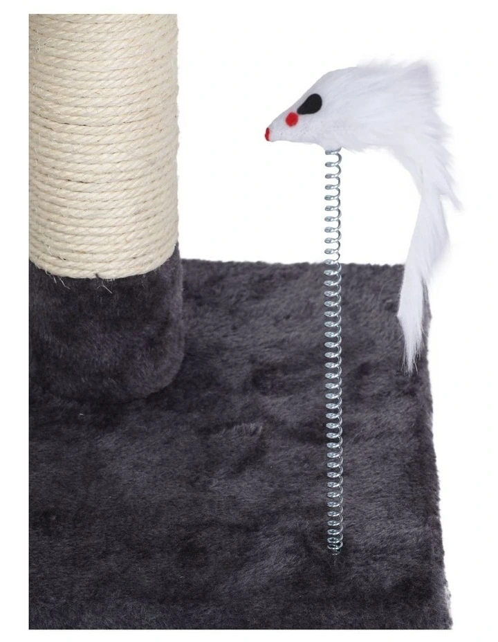 Lite Cat Tree Cubby With Scratching Post 30x30x52cm in Charcoal image 6