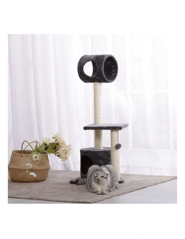 Lite High Cat Tree With Scratching Post 44x40x102.5cm in Charcoal image 2