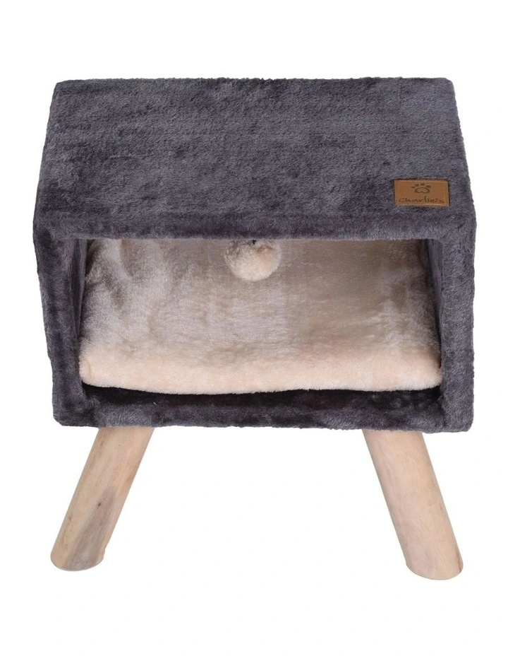 Lite Bed Side Table Cat Scratching Post in Charcoal image 3