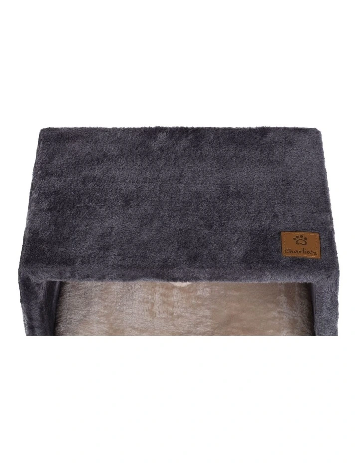 Lite Bed Side Table Cat Scratching Post in Charcoal image 4