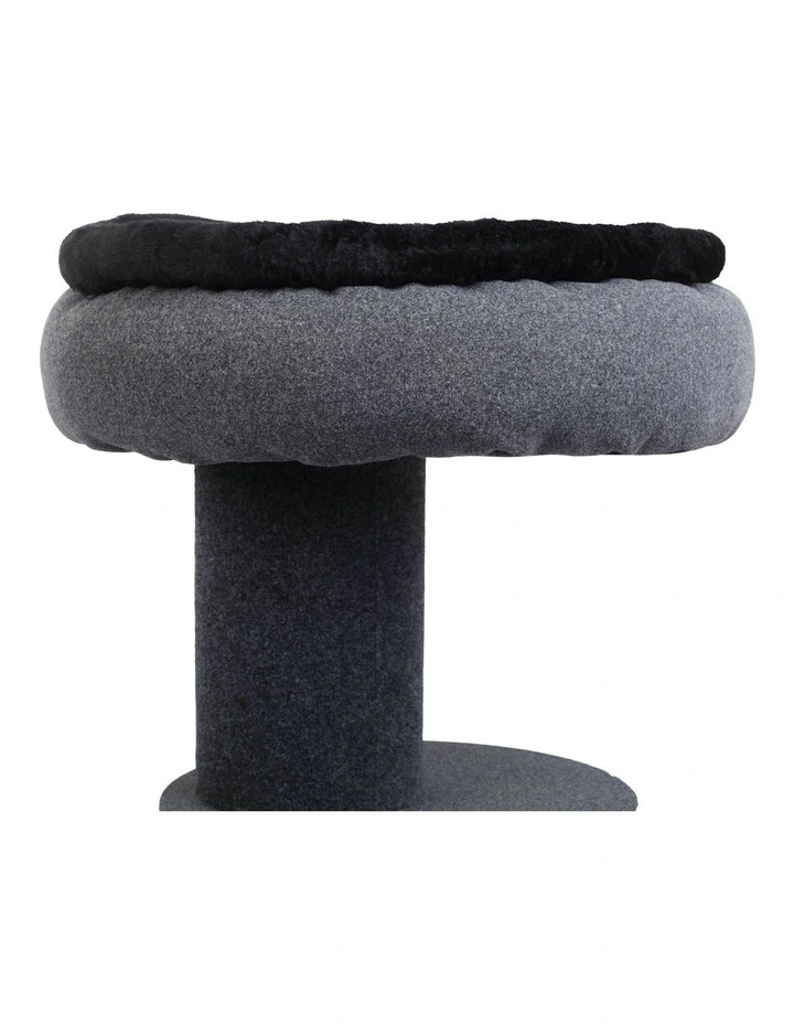 Higher Cat Tree Scratching Tower With Snuggle Bed in Dark Grey/Black image 2