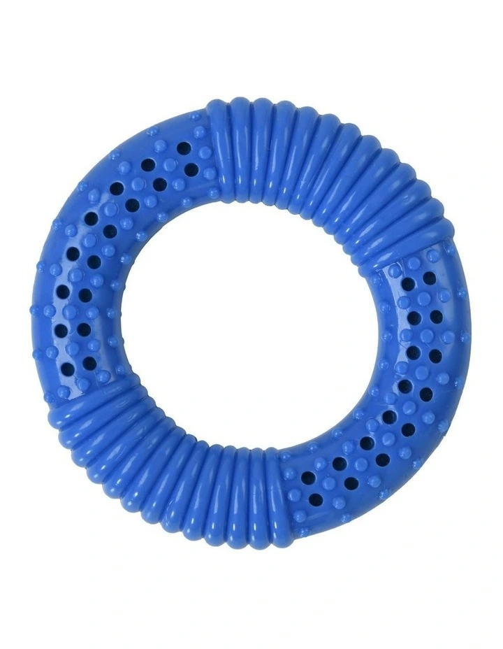 Thirst-Quencher Donut Dog Toy 10.5cm in Blue image 2
