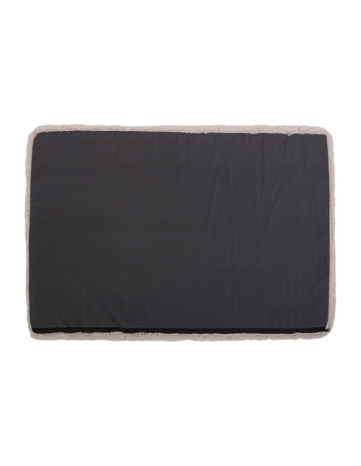 Faux Fur Crate Dog Bed in Beige image 3