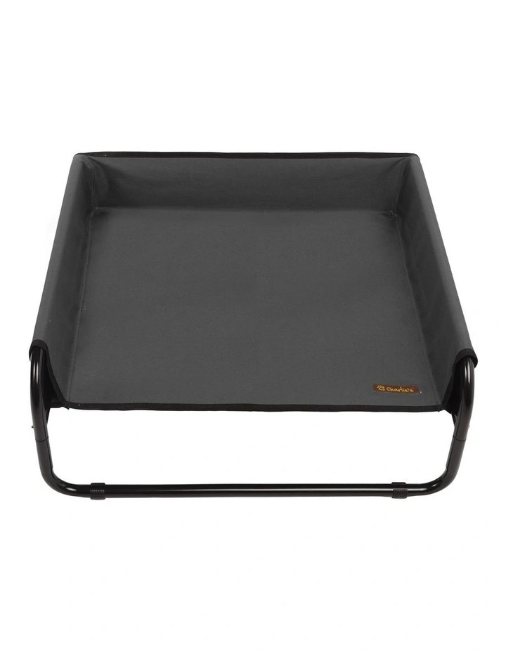 High Walled Outdoor Trampoline Dog Bed in Black image 3