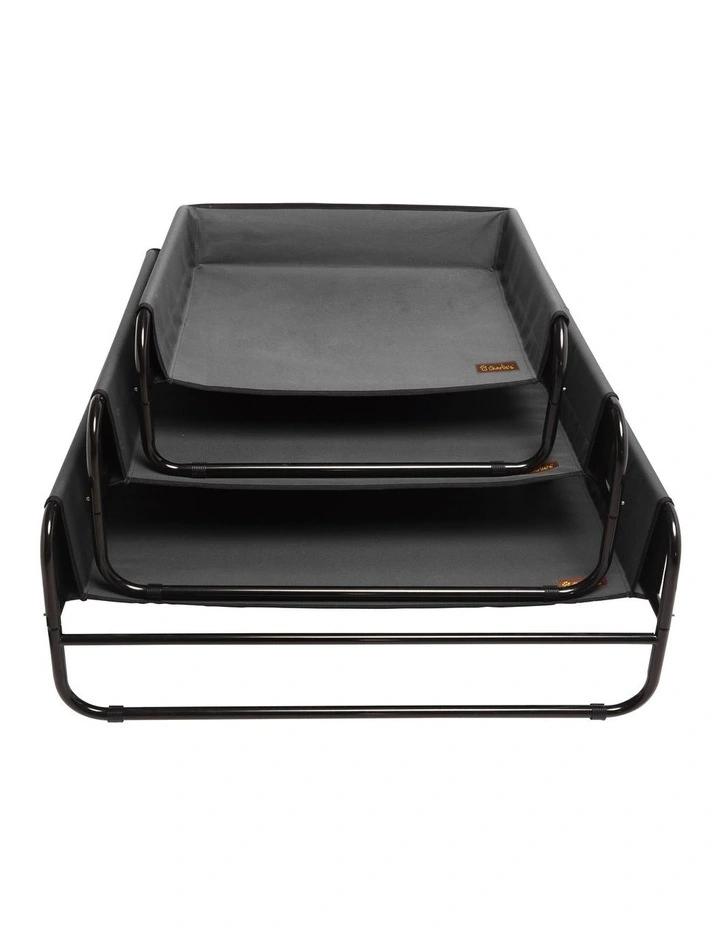 High Walled Outdoor Trampoline Dog Bed in Black image 4
