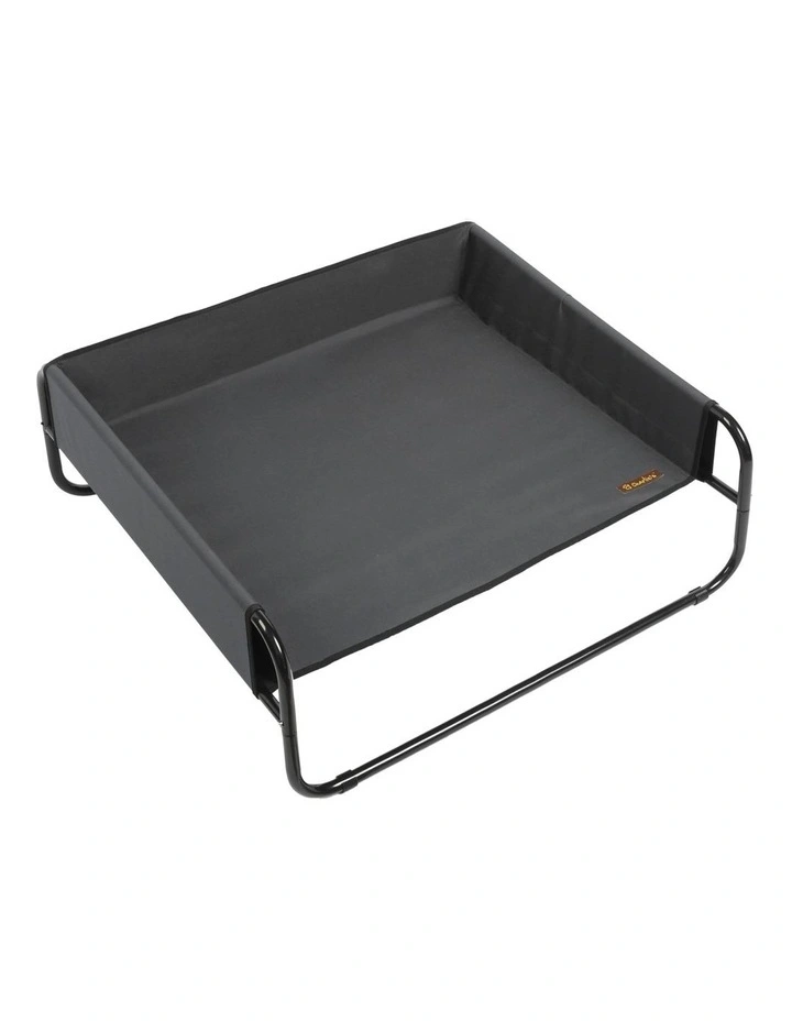 High Walled Outdoor Trampoline Dog Bed in Black image 5