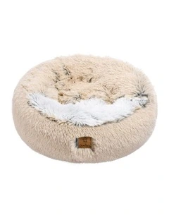 Hooded Snookie Dog Bed in Cream