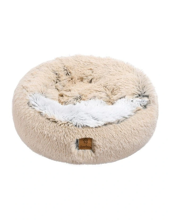 Hooded Snookie Dog Bed in Cream image 1