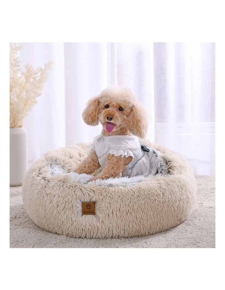 Hooded Snookie Dog Bed in Cream image 6