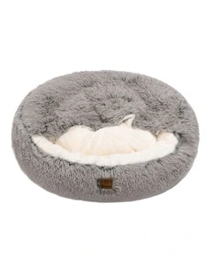 Hooded Snookie Dog Bed in Grey