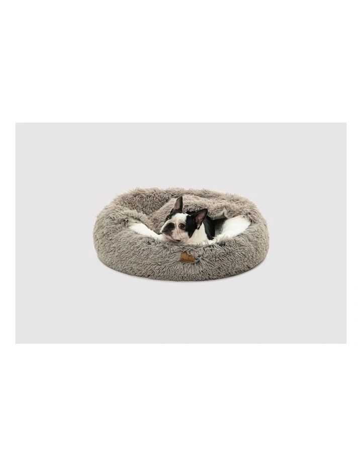 Hooded Snookie Dog Bed in Grey image 4