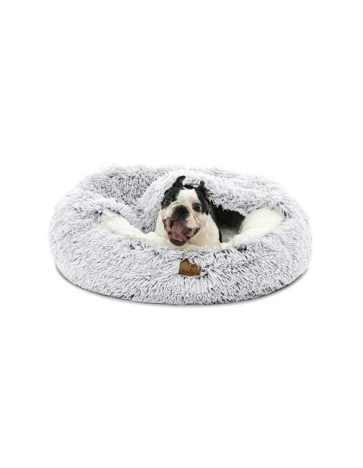 Hooded Snookie Dog Bed in White image 1