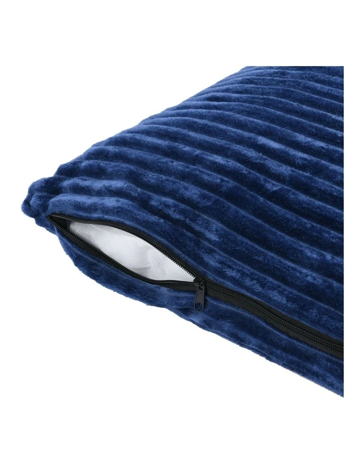 Ascher Plush Corduroy Square Dog Bed in Navy image 5
