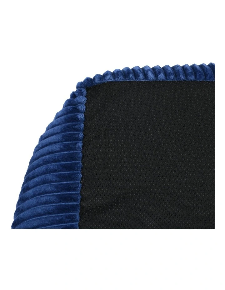 Ascher Plush Corduroy Square Dog Bed in Navy image 6