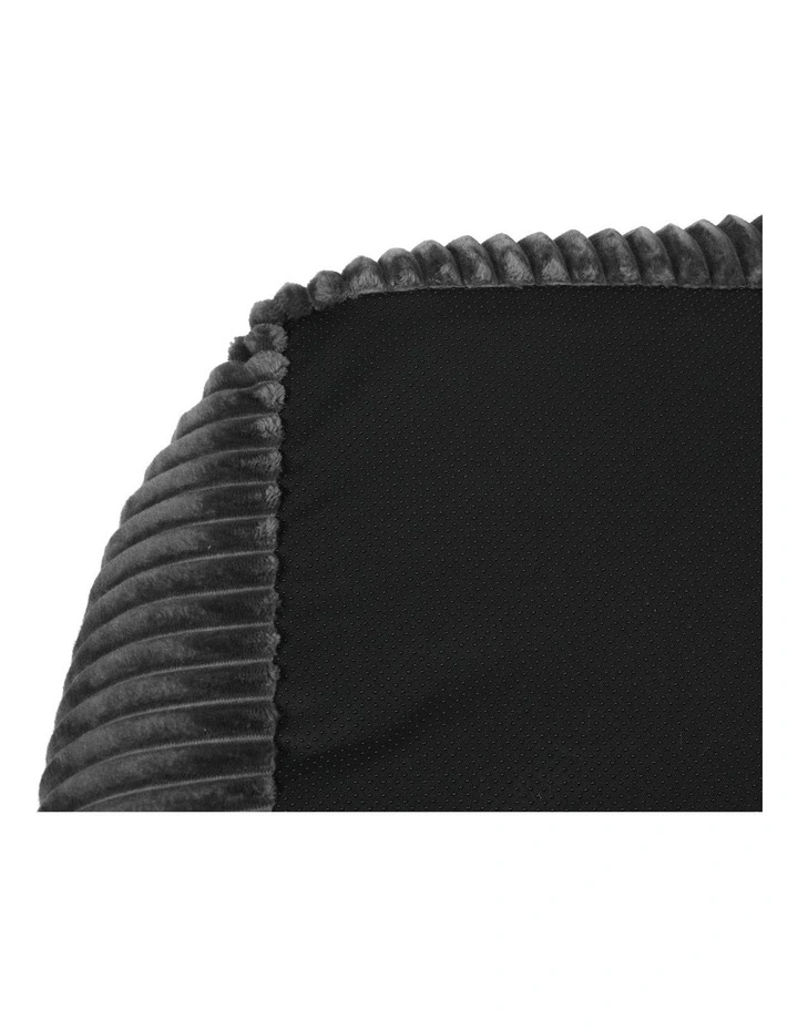 Ascher Plush Corduroy Square Dog Bed in Grey image 4