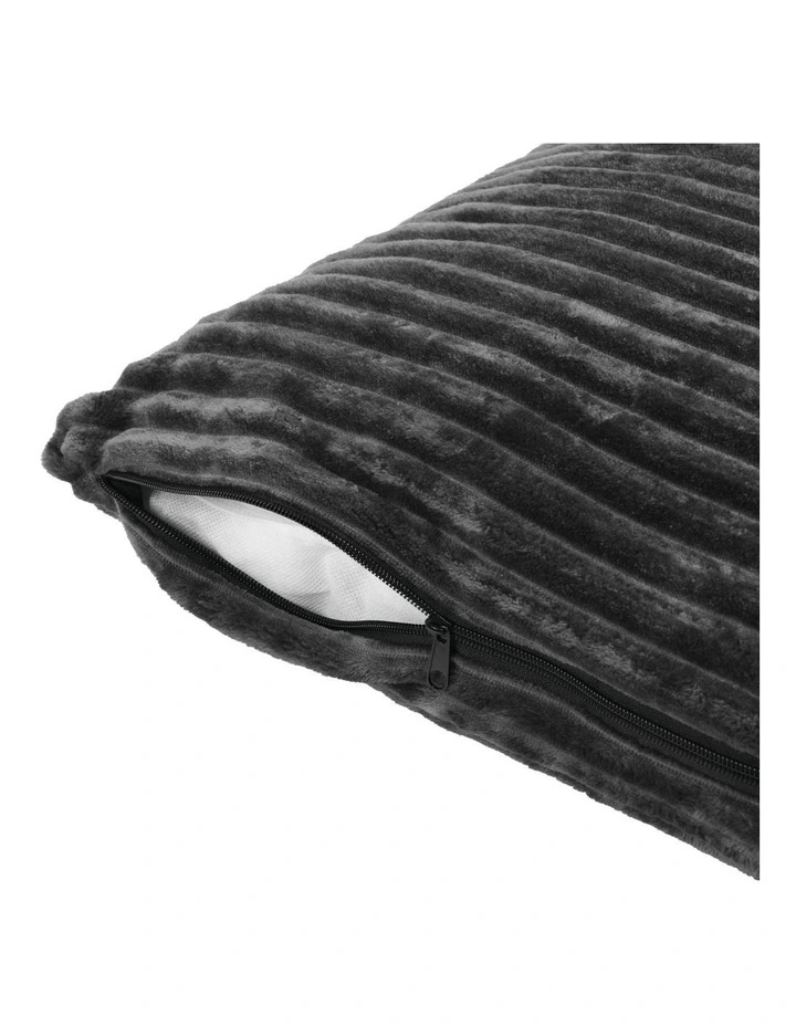 Ascher Plush Corduroy Square Dog Bed in Grey image 5