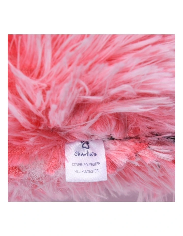 Shaggy Faux Fur Round Calming Dog Mat in Ombre Pink image 6