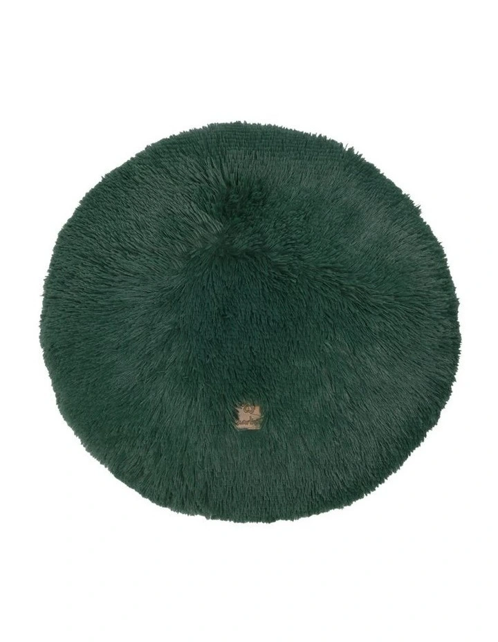 Shaggy Faux Fur Round Calming Dog in Eden Green image 4