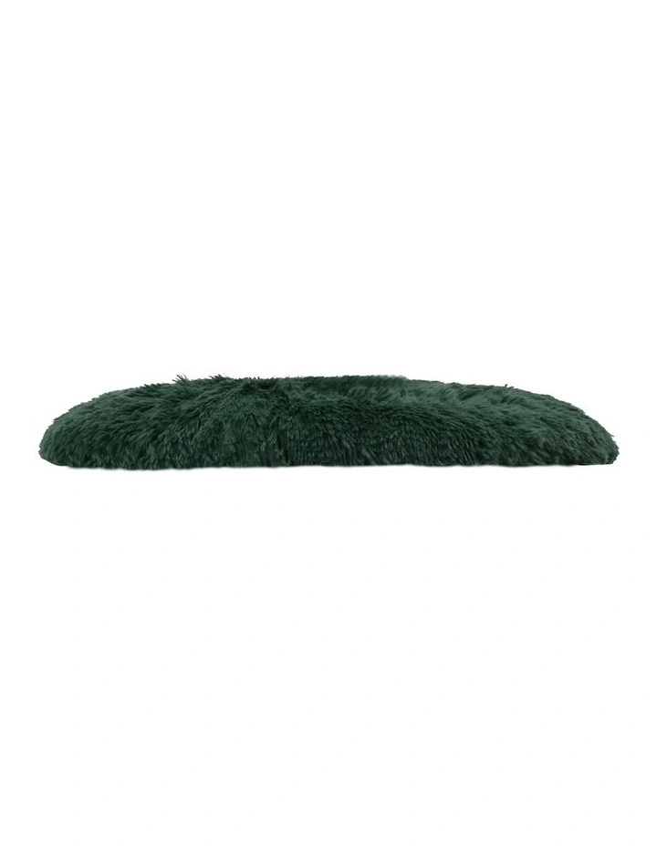 Shaggy Faux Fur Round Calming Dog in Eden Green image 5