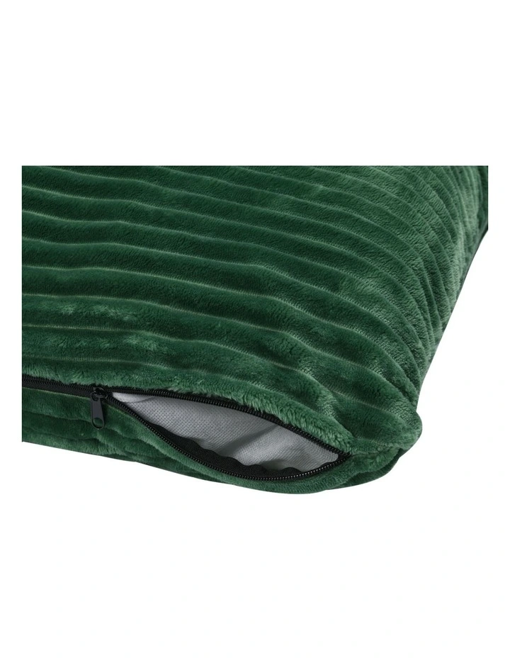Ascher Plush Corduroy Square Dog Bed in Eden Green image 4