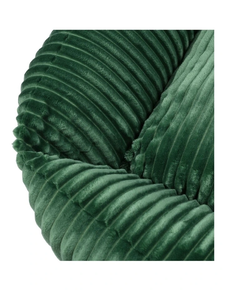 Ascher Plush Corduroy Square Dog Bed in Eden Green image 5