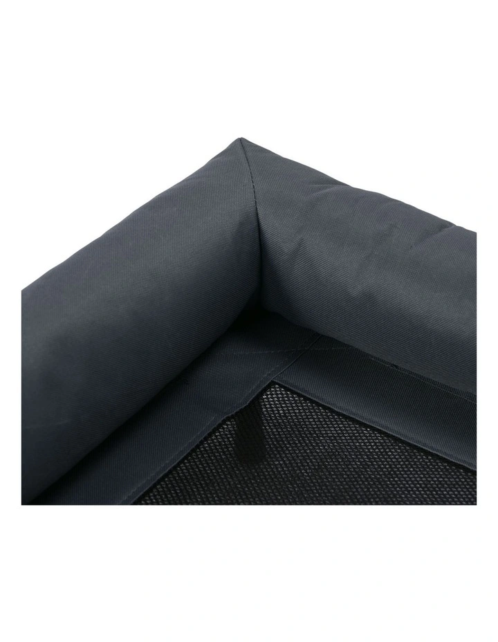 Elevated Trampoline Bolster Sofa Dog Bed in Grey image 7