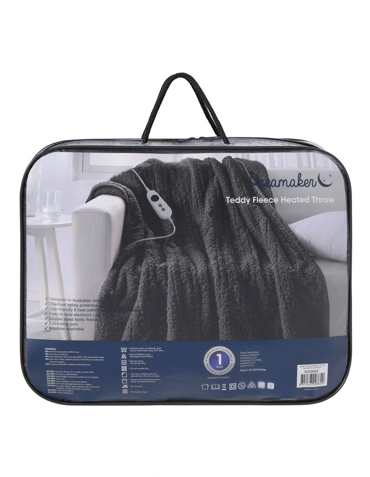 Electric Throw Blanket 50 X 60, Reversible Velvet & Sherpa Heated Throw, 6