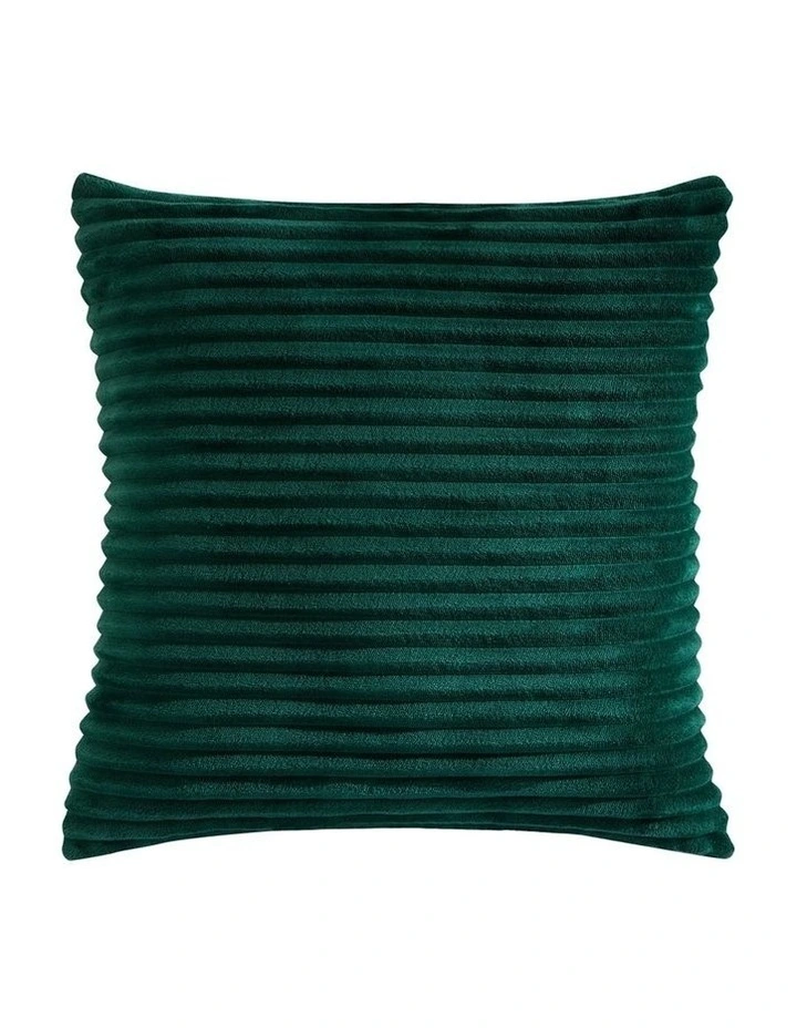 Embossed Teddy Fleece Cushion 45x45cm in Emerald image 1