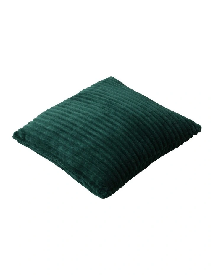 Embossed Teddy Fleece Cushion 45x45cm in Emerald image 3