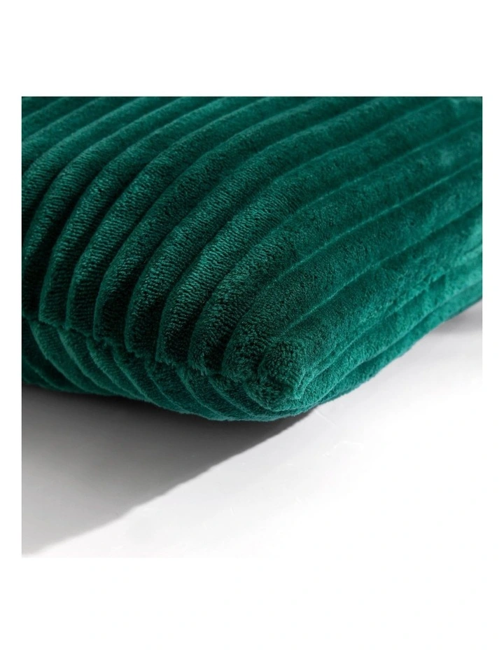 Embossed Teddy Fleece Cushion 45x45cm in Emerald image 4