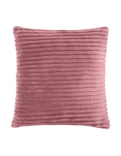 Embossed Teddy Fleece Cushion 45x45cm in Blush