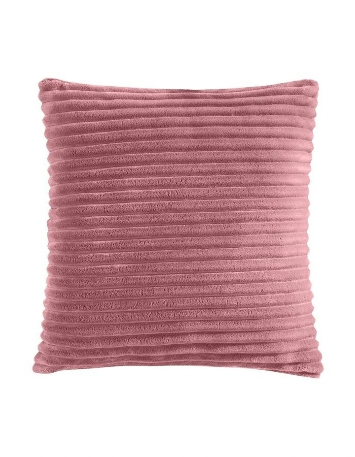 Embossed Teddy Fleece Cushion 45x45cm in Blush image 1