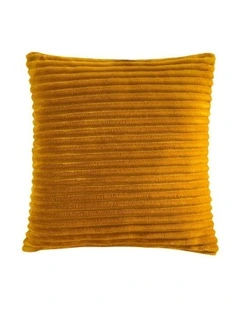 Embossed Teddy Fleece Cushion 45x45cm in Mustard